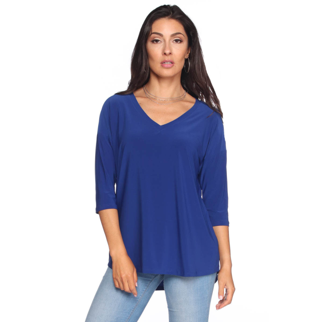 Dolman Sleeve Wrinkle Resistant V-Neck Top