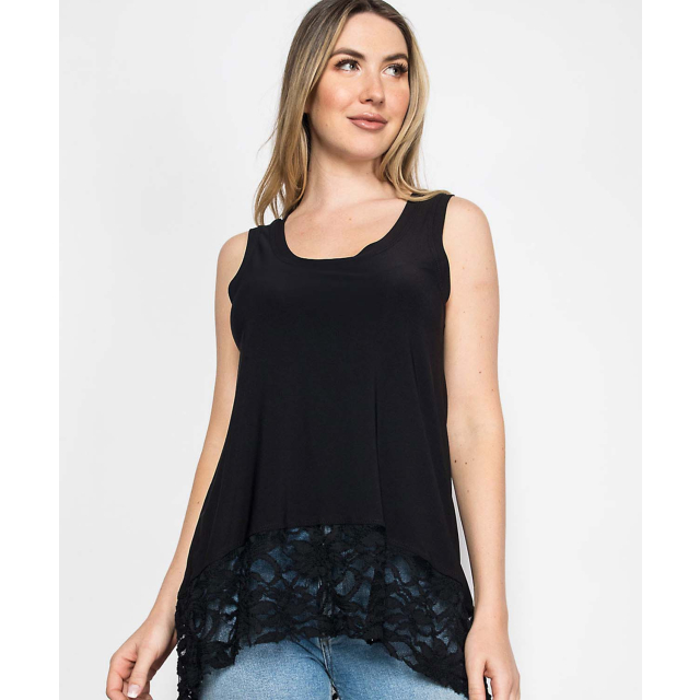 トップス andwang side cut out lace cami SNDYS cotton lace trim tie front cami top in white - part of