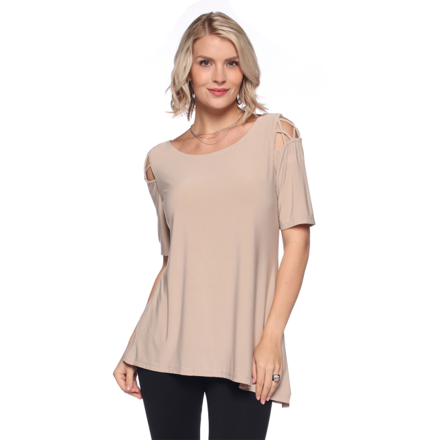 Lattice Cap Sleeve Top