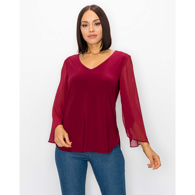 Chiffon Butterfly Sleeve Top