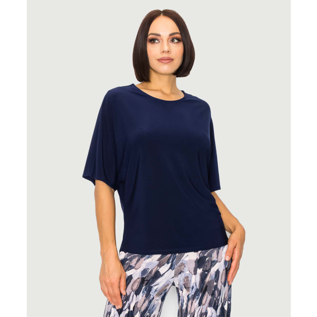 Printed Dolman With Back Button