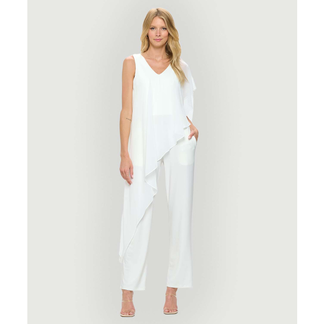 Jumpsuit W/ Asymmetrical Overlay