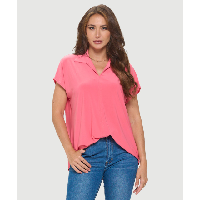 Collared Top with Back Buttons