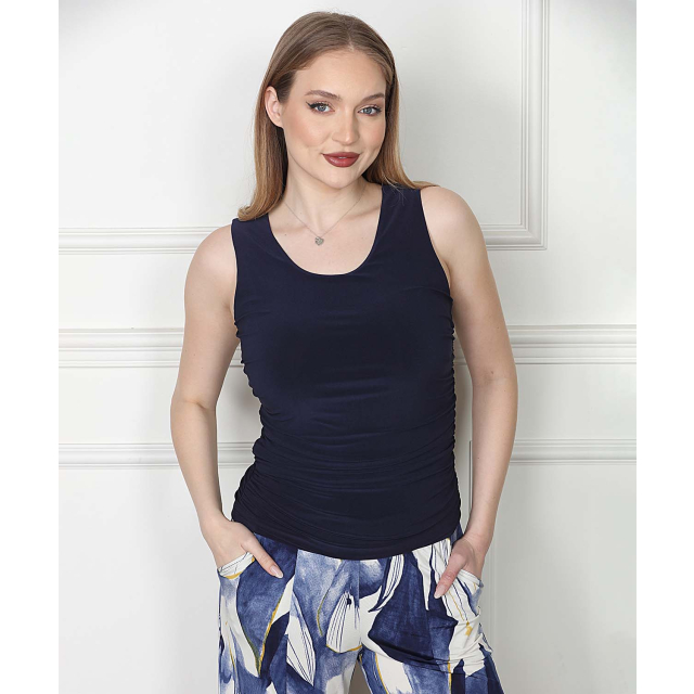 Sleeveless Side Ruched Tank