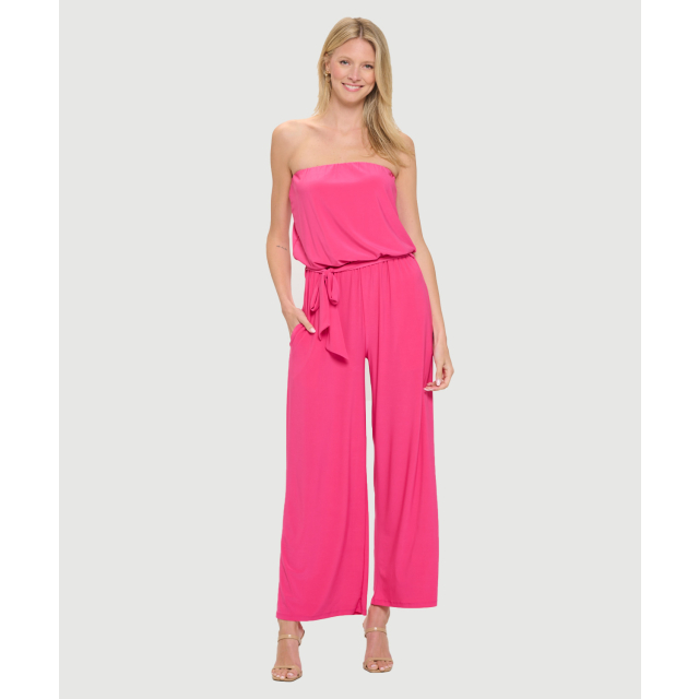 Tube Top Straight Leg Jumpsuit | Last Tango USA