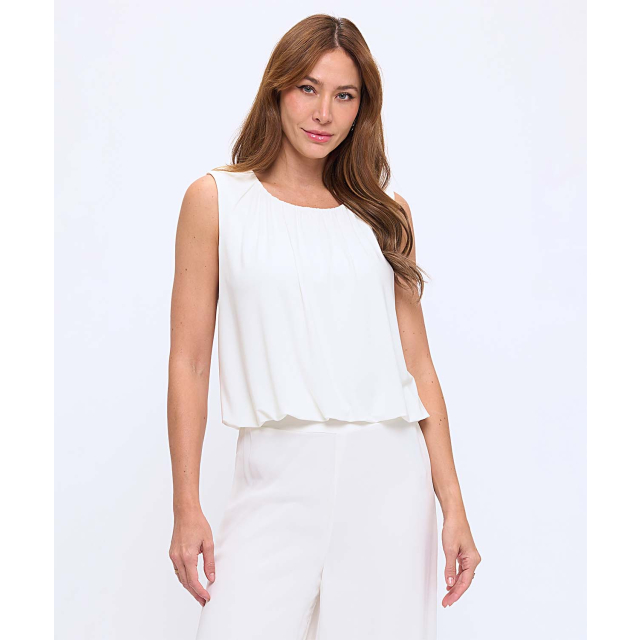 Gathered Sleeveless Top
