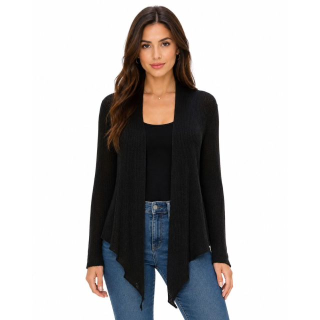 Knitted Cropped Tie In Front Jacket W/ Marrow Edge | Last Tango