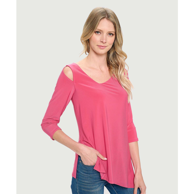 Asymmetrical 3/4 Sleeve Top