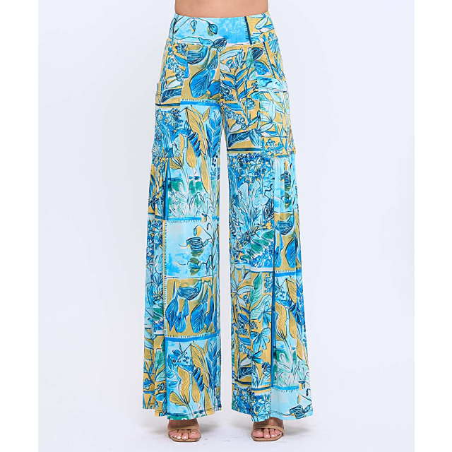 Printed Pocket Palazzo Pants