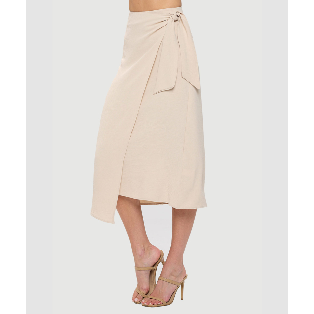 Midi Airflow Wrap Skirt With Side Tie | Last Tango USA