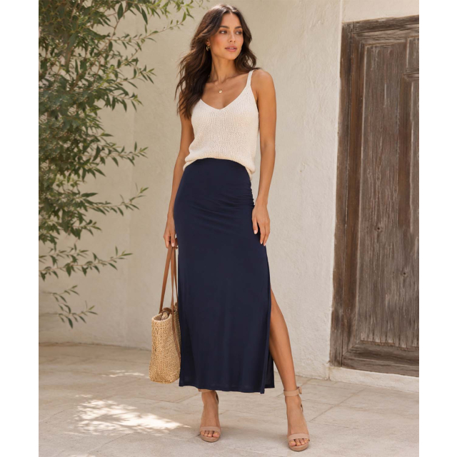 Slit Maxi Skirt