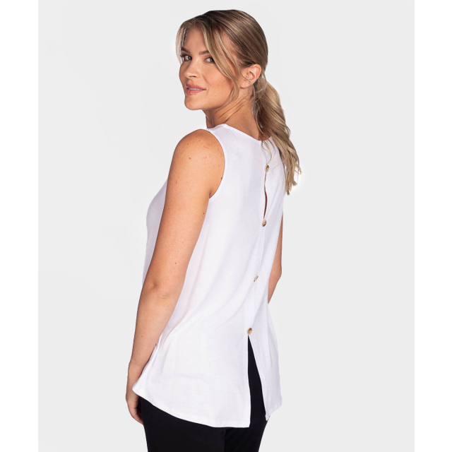 Ultra-Soft Tank with Button Up Back Detail