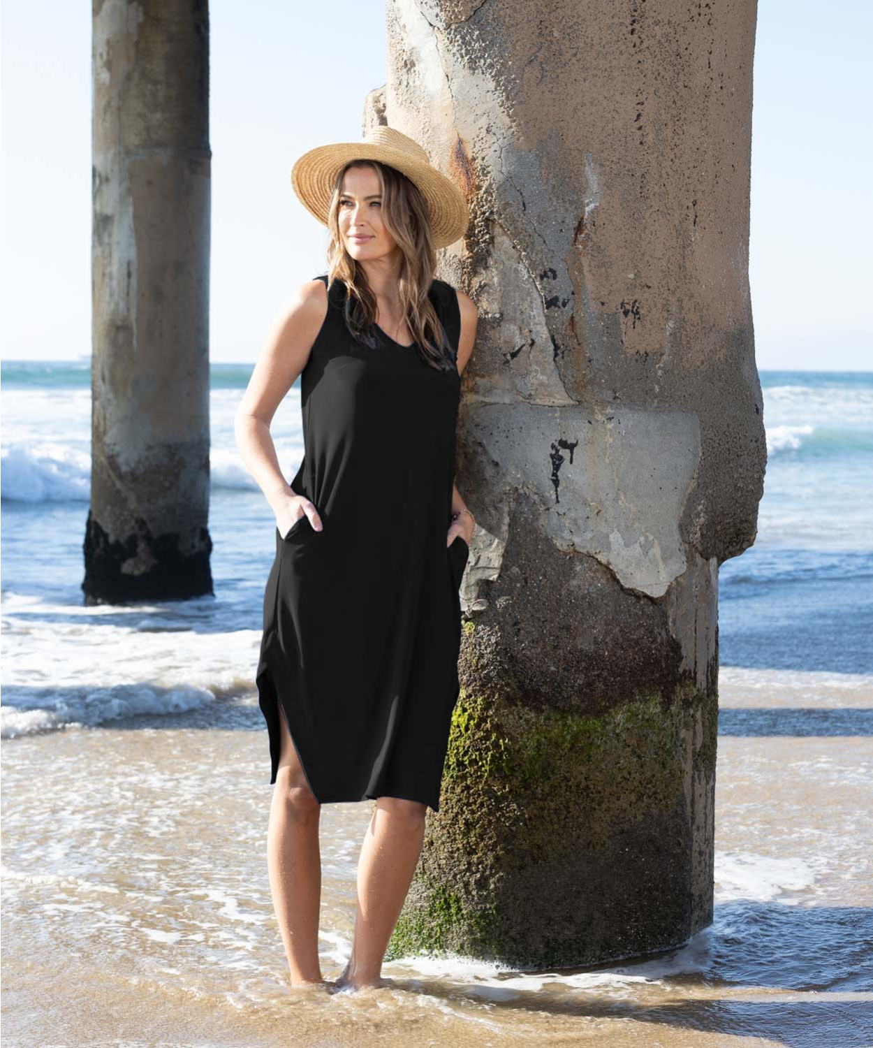 Midi V-Neck Tank Dress | Last Tango USA