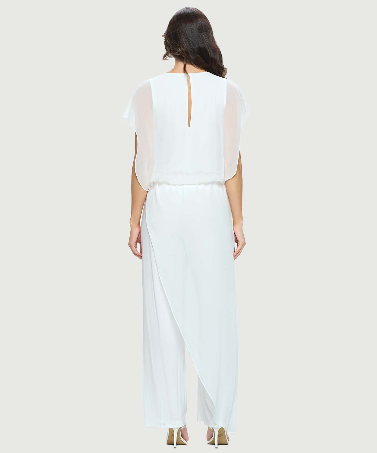 Jumpsuit with Chiffon Overlay | Last Tango Clothing