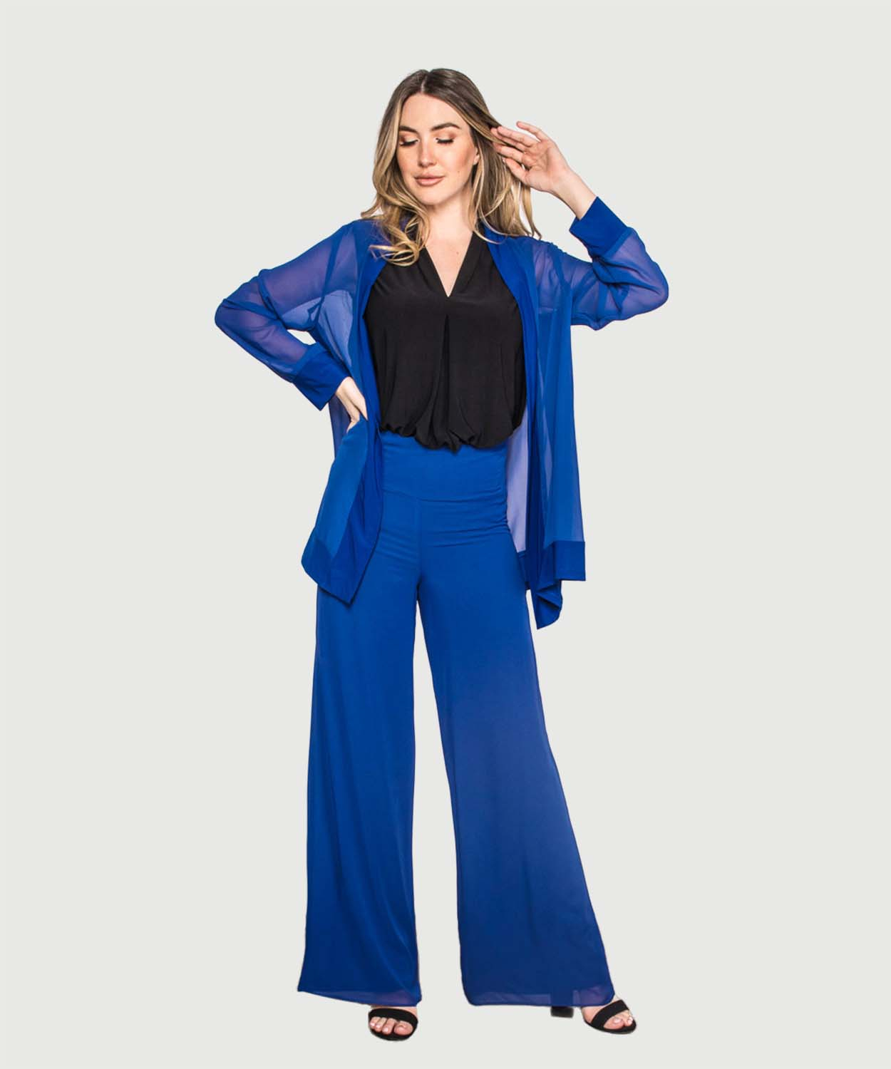 パンツ DOLCE & GABBANA CHIFFON WIDE-LEG PANTS Silk chiffon wide-leg pants in Black for Women