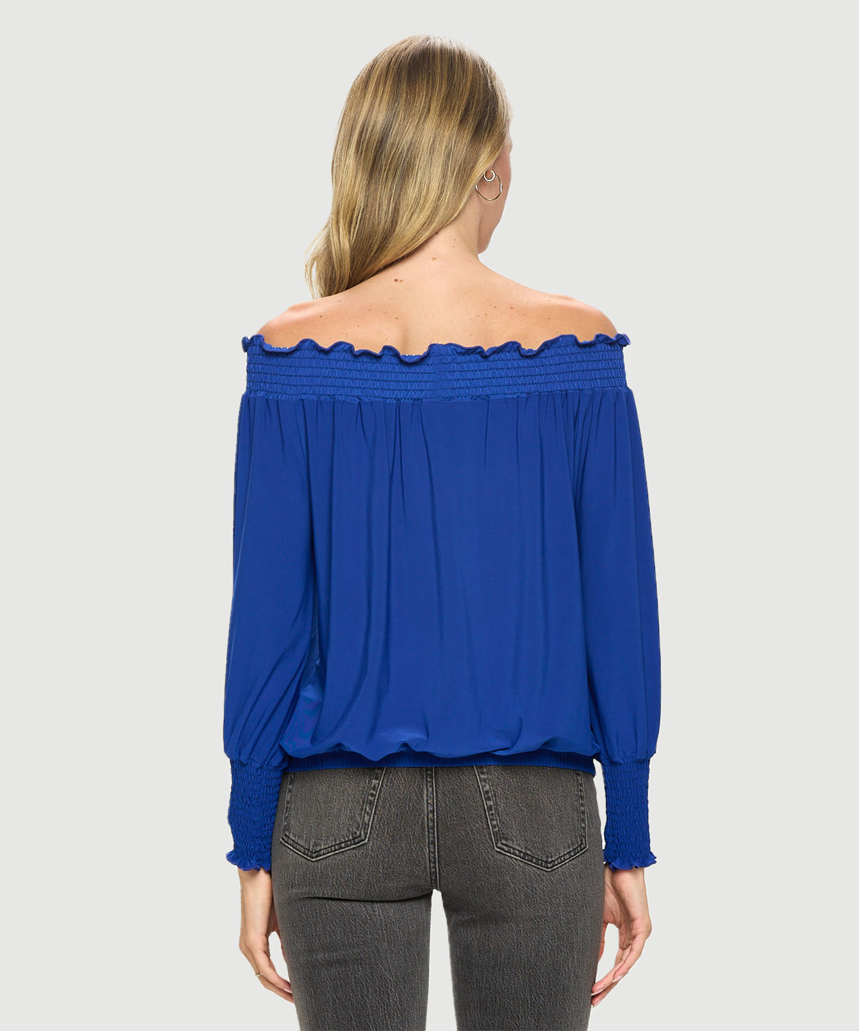 トップス Gather Balloon Off Shoulder Tops offyellow1-min__54608.