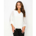 V-Neck Top With Chiffon