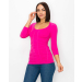 All Over Ruched 3/4 Sleeve Top