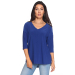 Dolman Sleeve Wrinkle Resistant V-Neck Top