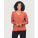Women's Long Sleeve Relaxed Flowy Fit Raw Edge Hem Top | Last Tango