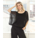 GLITTER CHIFFON BATWING TOP