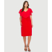 Tank Dress with Ruffled Chiffon Neckline 