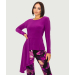 Peplum Top with Side Ruffle Drape