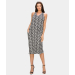 PRINTED MAXI TANK DRESS WITH TIE BACK