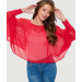 Chiffon Batwing Top with Arm Cuffs