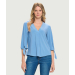 V Neck Top with Tie Sleeves