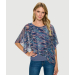 Printed Asymmetrical Flowy Top