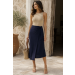 Midi Airflow Wrap Skirt With Side Tie