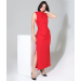 Sleeveless Maxi Side Gathered Dress with Side Slit and Back Zipper