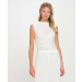Sleeveless High Neck Tank Top with Side Ruching
