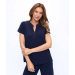 Cap Sleeve Mandarin Collar Blouse