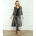 Long Sleeve Burnout Duster With Pinched Back