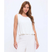 Gathered Sleeveless Top