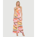 Printed Surplice Jumpsuit with Tie Waist
