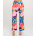 Printed Straight Leg Pant with Elastic Waistband