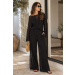 GLITTER CHIFFON PULL ON WIDE LEG PANT
