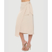 Midi Airflow Wrap Skirt With Side Tie