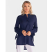 High Low Tie Chiffon Blouse 