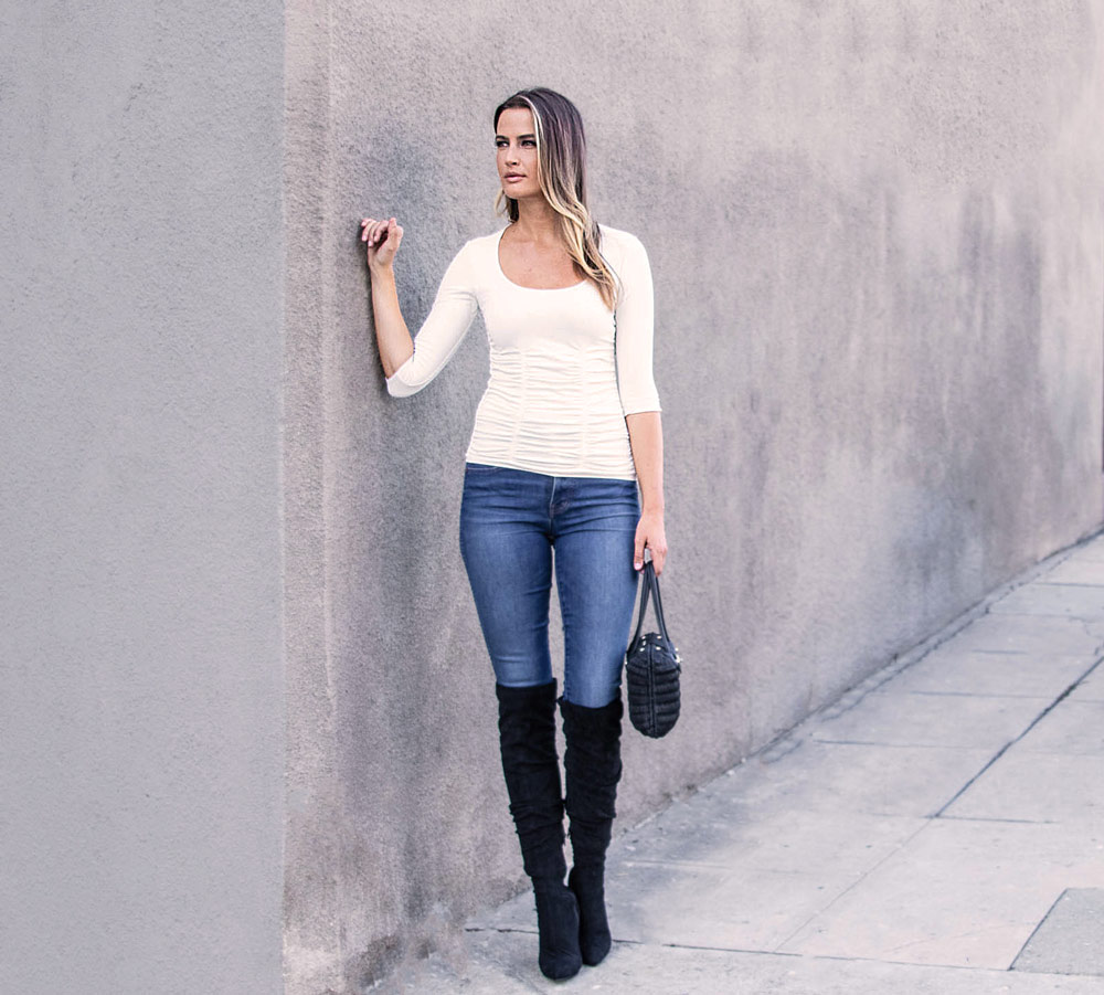 START WITH A CAMEL COLORED TOP 