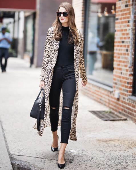 leopard duster cardigan