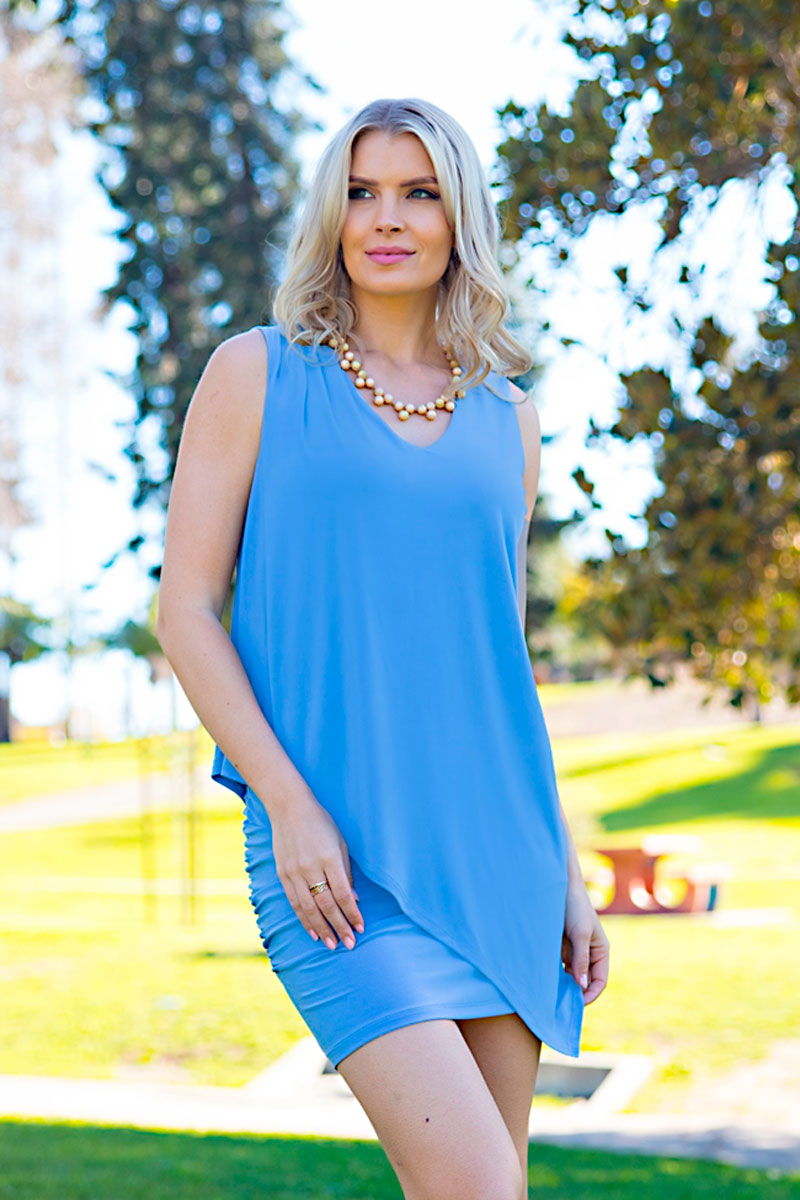 Last Tango V Neck Tunic Dress